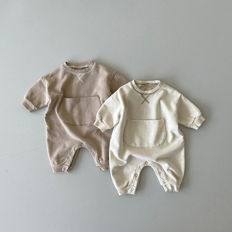 Baby Unisex Solid Color Jumpsuits Wholesale 221021265