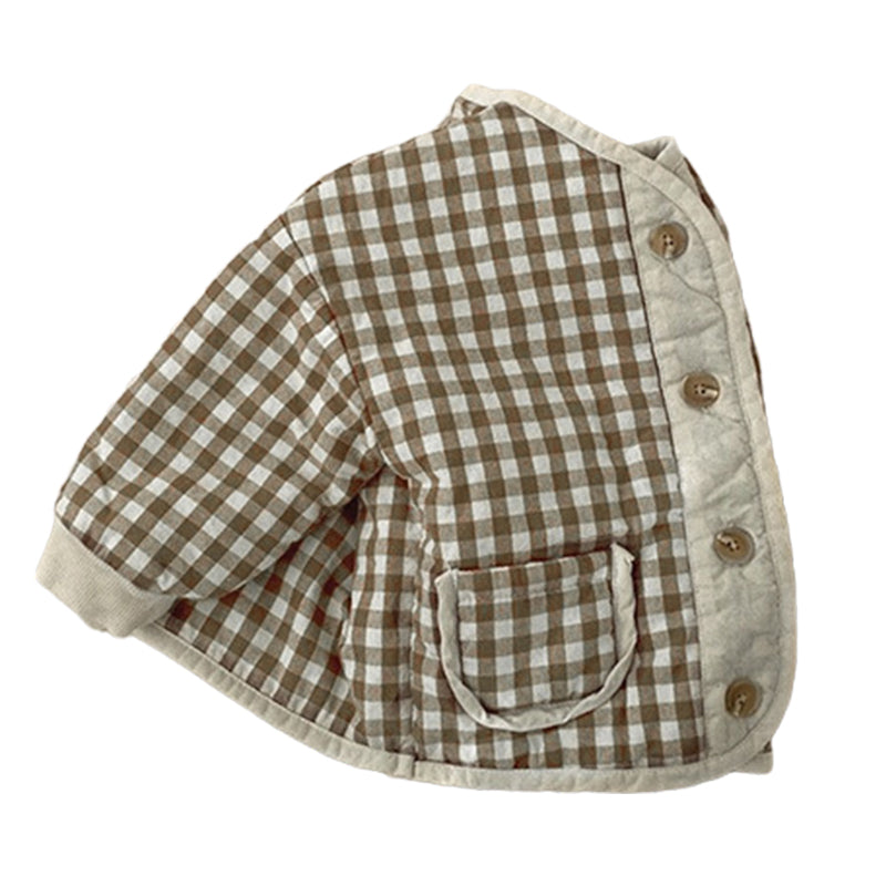 Baby Unisex Checked Jackets Outwears Wholesale 22102132