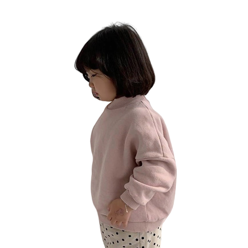Baby Kid Unisex Solid Color Hoodies Swearshirts Wholesale 22102137