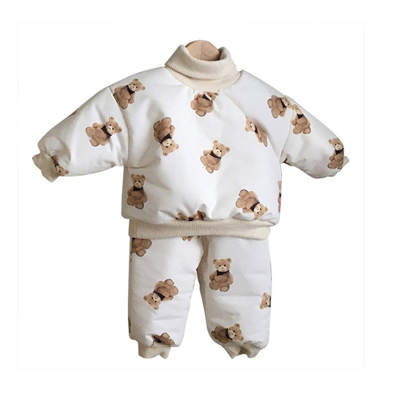 2 Pieces Set Baby Unisex Animals Print Tops And Pants Wholesale 22102150