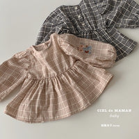 Load image into Gallery viewer, 2 Pieces Set Baby Girls Checked Embroidered Tops And Shorts Wholesale 22102153
