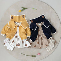 Load image into Gallery viewer, Baby Unisex Animals Embroidered Cardigan Knitwear Wholesale 22102155
