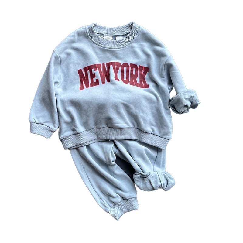 2 Pieces Set Baby Kid Unisex Letters Print Hoodies Swearshirts And Pants Wholesale 22102161
