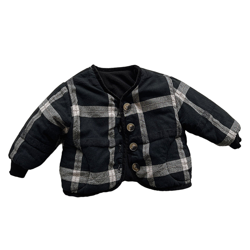 Baby Kid Unisex Checked Jackets Outwears Wholesale 22102189