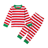 Load image into Gallery viewer, 2 Pieces Set Baby Kid Unisex Christmas Halloween Striped Tops And Pants Sleepwears Wholesale 22102502
