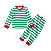 Load image into Gallery viewer, 2 Pieces Set Baby Kid Unisex Christmas Halloween Striped Tops And Pants Sleepwears Wholesale 22102502

