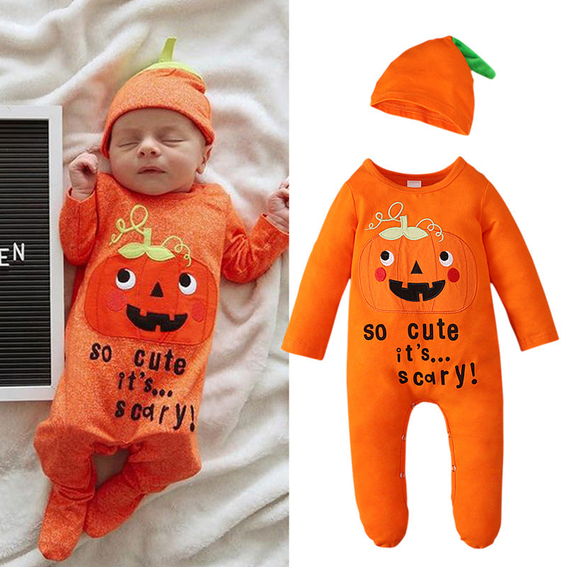 Baby Unisex Letters Cartoon Halloween Jumpsuits Wholesale 221025113