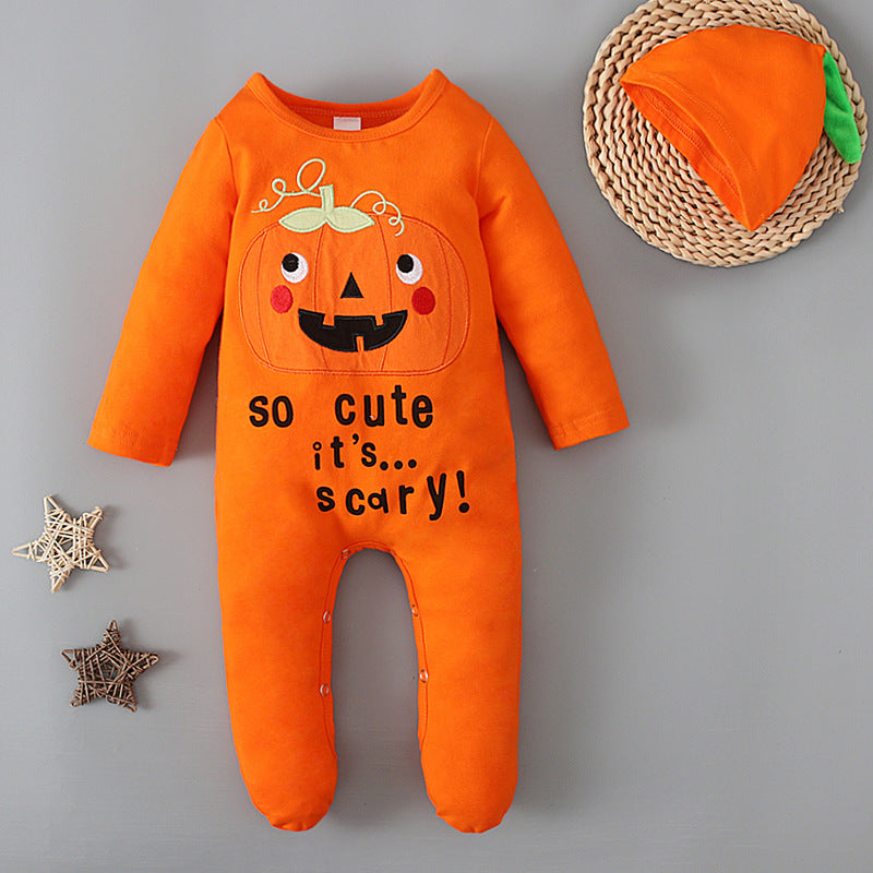 Baby Unisex Letters Cartoon Halloween Jumpsuits Wholesale 221025113