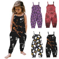 Load image into Gallery viewer, Baby Kid Girls Cartoon Print Halloween Jumpsuits Wholesale 221025135
