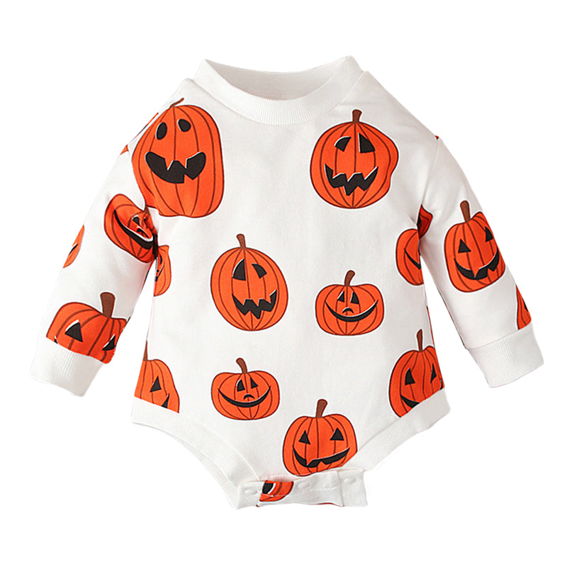 Baby Unisex Cartoon Print Halloween Rompers Wholesale 221025137