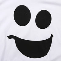 Load image into Gallery viewer, 2 Pieces Set Baby Kid Unisex Halloween Expression Print Tops And Striped Pants Wholesale 22102514
