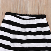 Load image into Gallery viewer, 2 Pieces Set Baby Kid Unisex Halloween Expression Print Tops And Striped Pants Wholesale 22102514
