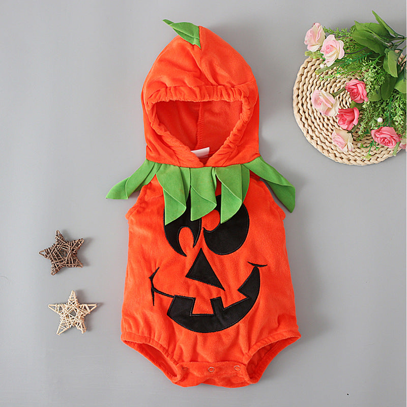 Baby Unisex Cartoon Embroidered Halloween Rompers Wholesale 221025150