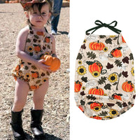 Load image into Gallery viewer, Baby Girls Flower Cartoon Print Halloween Rompers Wholesale 22102517
