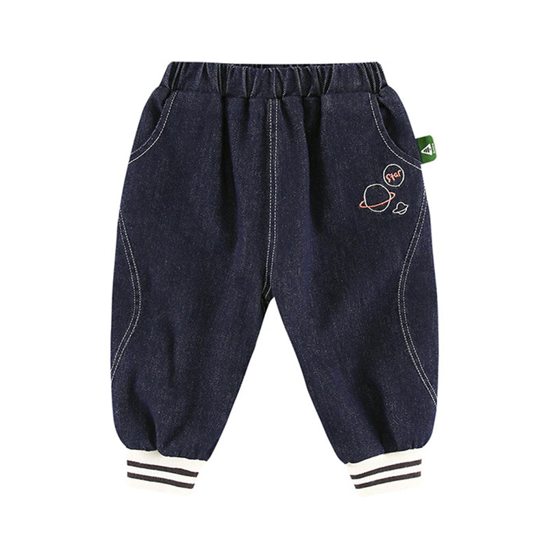 Baby Kid Unisex Letters Cartoon Embroidered Pants Wholesale 221025218
