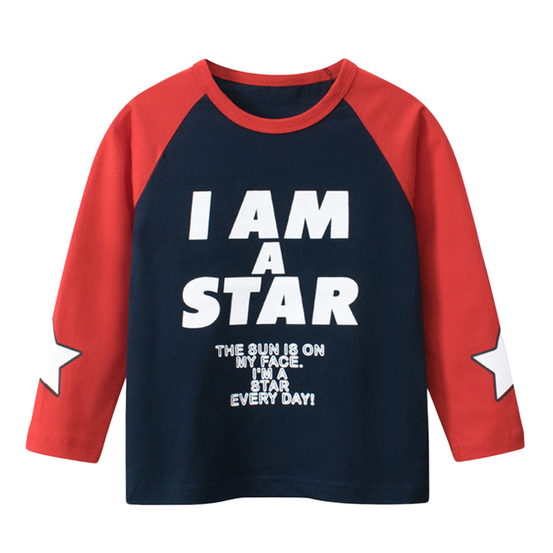 Baby Kid Boys Letters Color-blocking Tops Wholesale 221025238