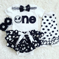 Load image into Gallery viewer, 2 Pieces Set Baby Girls Letters Expression Print Rompers Polka dots And Bow Shorts Wholesale 22102526
