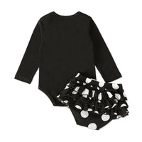 Load image into Gallery viewer, 2 Pieces Set Baby Girls Letters Expression Print Rompers Polka dots And Bow Shorts Wholesale 22102526
