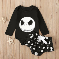 Load image into Gallery viewer, 2 Pieces Set Baby Girls Letters Expression Print Rompers Polka dots And Bow Shorts Wholesale 22102526
