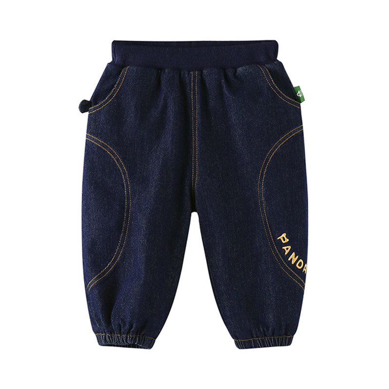 Baby Kid Boys Letters Animals Embroidered Pants Jeans Wholesale 221025297