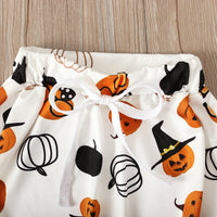 Load image into Gallery viewer, 2 Pieces Set Baby Kid Girls Halloween Checked Print T-Shirts Cartoon And Expression Skirts Wholesale 22102533
