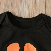 Load image into Gallery viewer, 2 Pieces Set Baby Girls Halloween Letters Cartoon Print Rompers And Skirts Wholesale 22102537
