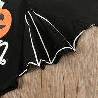 Load image into Gallery viewer, 2 Pieces Set Baby Girls Halloween Letters Cartoon Print Rompers And Skirts Wholesale 22102537
