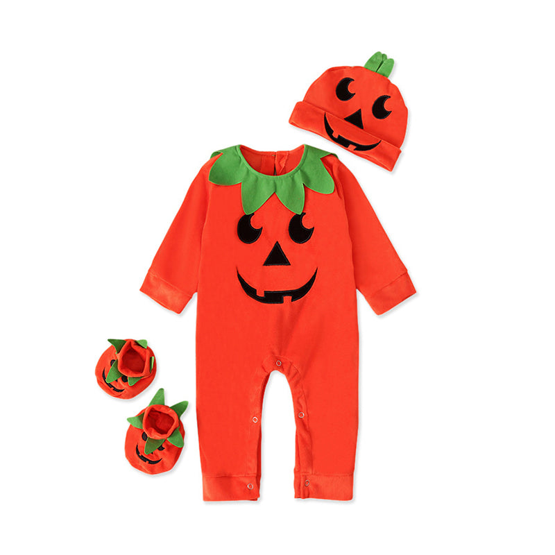 Baby Unisex Color-blocking Cartoon Halloween Jumpsuits Wholesale 22102541