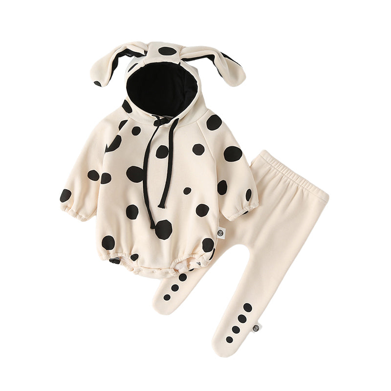 2 Pieces Set Baby Unisex Color-blocking Polka dots Rompers And Pants Wholesale 22102542