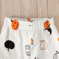 Load image into Gallery viewer, 2 Pieces Set Baby Unisex Halloween Cartoon Print Rompers And Pants Wholesale 22102543
