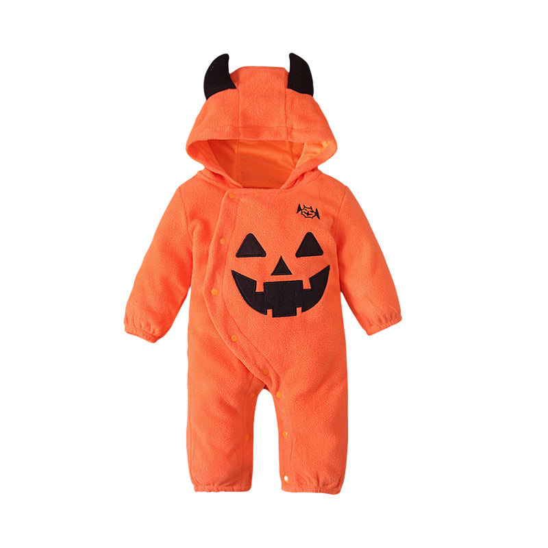 Baby Unisex Color-blocking Cartoon Print Halloween Jumpsuits Wholesale 22102546