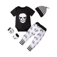 Load image into Gallery viewer, 2 Pieces Set Baby Boys Halloween Color-blocking Print Rompers And Pants Wholesale 22102547
