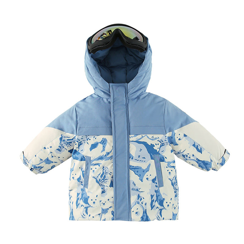 Baby Kid Unisex Color-blocking Cartoon Print Jackets Outwears Wholesale 221025471