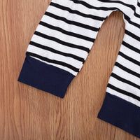 Load image into Gallery viewer, 2 Pieces Set Baby Boys Solid Color Tops And Striped Pants Wholesale 22102548
