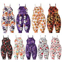 Load image into Gallery viewer, Baby Kid Girls Color-blocking Cartoon Halloween Jumpsuits Wholesale 22102568

