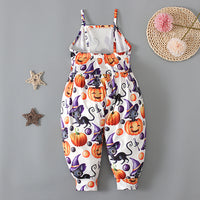 Load image into Gallery viewer, Baby Kid Girls Color-blocking Cartoon Halloween Jumpsuits Wholesale 22102568
