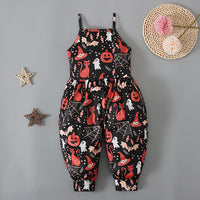 Load image into Gallery viewer, Baby Kid Girls Color-blocking Cartoon Halloween Jumpsuits Wholesale 22102568
