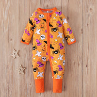 Load image into Gallery viewer, Baby Unisex Color-blocking Cartoon Print Halloween Jumpsuits Wholesale 22102569
