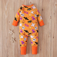 Load image into Gallery viewer, Baby Unisex Color-blocking Cartoon Print Halloween Jumpsuits Wholesale 22102569
