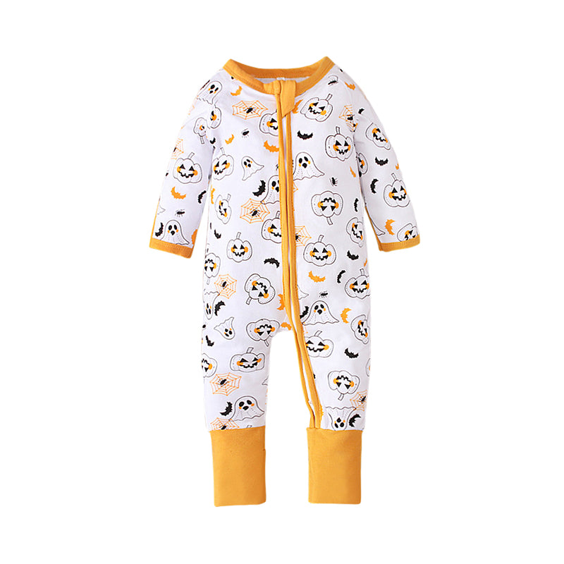 Baby Unisex Color-blocking Print Halloween Jumpsuits Wholesale 22102570