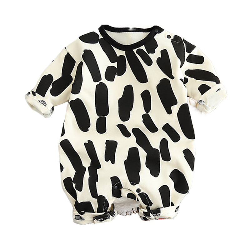 Baby Unisex Cow Print Jumpsuits Wholesale 22102586