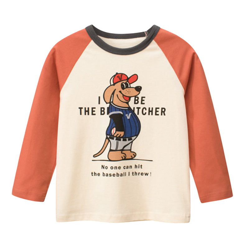 Baby Kid Unisex Letters Animals Cartoon Print Tops Wholesale 22102596