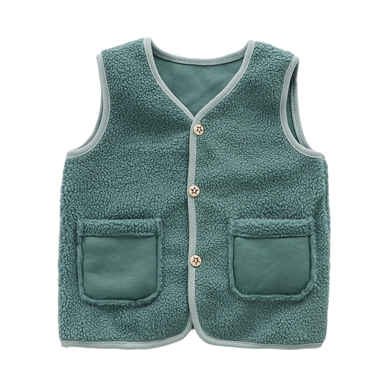 Baby Kid Unisex Solid Color Vests Waistcoats Wholesale 22102703