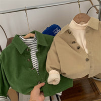 Load image into Gallery viewer, Baby Kid Boys Solid Color Muslin&amp;Ribbed Jackets Outwears Wholesale 221027121
