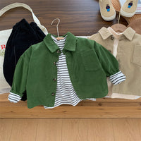 Load image into Gallery viewer, Baby Kid Boys Solid Color Muslin&amp;Ribbed Jackets Outwears Wholesale 221027121
