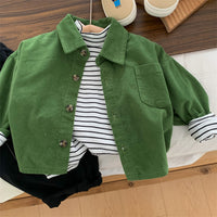 Load image into Gallery viewer, Baby Kid Boys Solid Color Muslin&amp;Ribbed Jackets Outwears Wholesale 221027121
