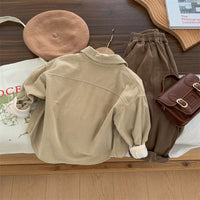 Load image into Gallery viewer, Baby Kid Boys Solid Color Muslin&amp;Ribbed Jackets Outwears Wholesale 221027121
