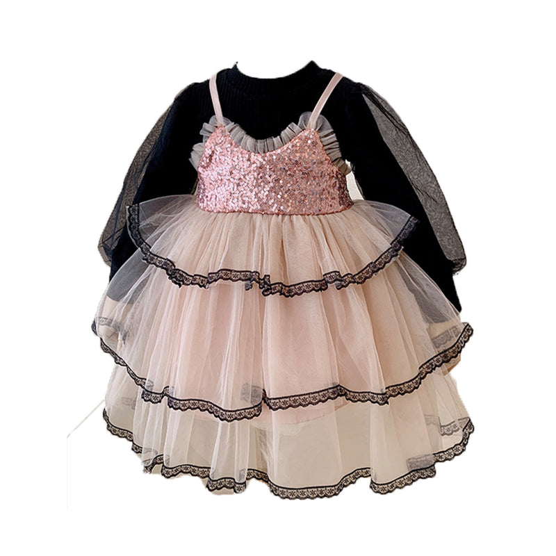 Baby Kid Girls Color-blocking Dresses Wholesale 221027173