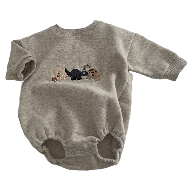 Baby Kid Unisex Dinosaur Embroidered Rompers Wholesale 22102718