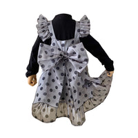 Load image into Gallery viewer, 2 Pieces Set Baby Kid Girls Solid Color Tops And Polka dots Dresses Wholesale 221027254
